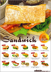 サンドウィッチのPOP